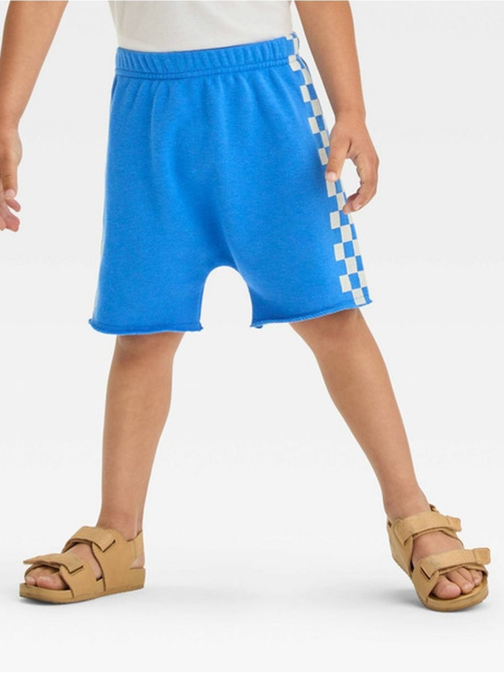 Grayson Mini Boys French Terry Drop Checkerboard Pull-on Shorts Size 4T